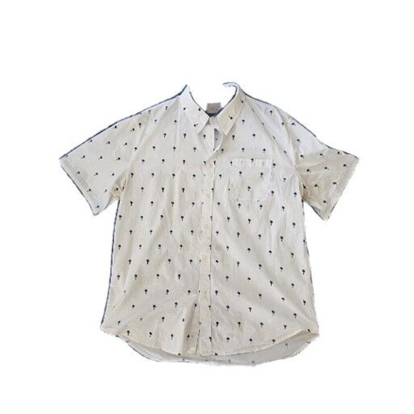 Jachs New York Large Button Up Palm Trees Pattern Chest Pocket - Picture 1 of 3